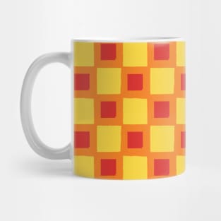 Yellow and Orange Squares Seamless Pattern 019#001 Mug